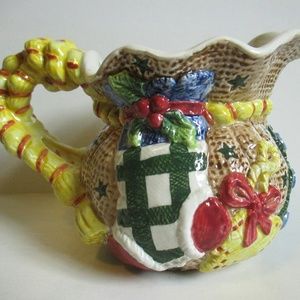 Fitz & Floyd Homespun Holidays Vintage Creamer